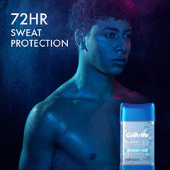 Gillette Antiperspirant Deodorant for Men, Clear Gel, Arctic Ice, 72 Hr. Sweat Protection,108 grams