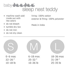 baby deedee Sleep Nest Teddy Baby Sleeping Bag, Ivory, Medium (6-18 Months)