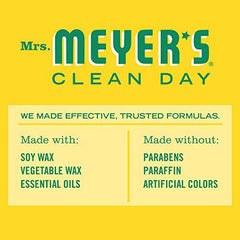 Mrs. Meyer's Clean Day Scented Soy Tin Candle, 12 Hour Burn Time, Made with Soy Wax and Essential Oils, Honeysuckle, 82g Scented Candle