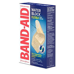 Band-Aid Brand Water Block Flex Adhesive Bandage - Self Adhesive Wound Care Skin Dressing - Extra Large, 7 Count