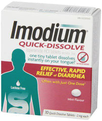 Imodium Quick Dissolve Mint Flavor Tablets