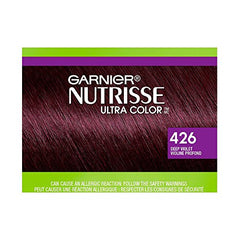 Garnier Nutrisse Ultra Color, Permanent Hair Dye, 426 Deep Purple, Vibrant Colour, Silky and Smooth Hair Enriched With Avocado Oil, 1 Application