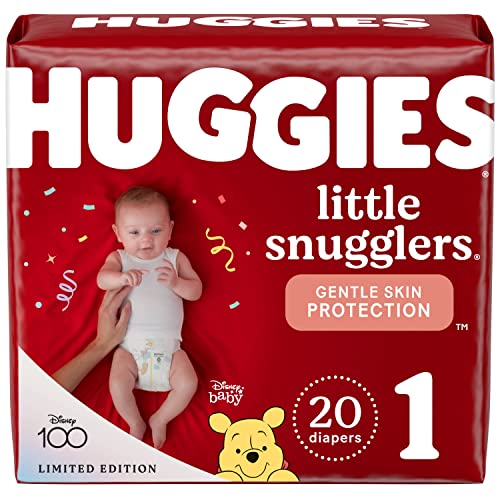 Diapers Size 1 - Huggies Little Snugglers Disposable Baby Diapers, 20ct, Conv Pack