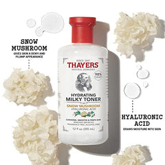 THAYERS Milky Face Toner Skin Care with Snow Mushroom and Hyaluronic Acid, Natural Gentle Facial Toner, for All Skin Types, 355ml