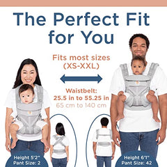 Ergobaby Omni 360 All-Position Baby Carrier for Newborn to Toddler with Lumbar Support & Cool Air Mesh (7-45 Lb), Pearl Grey