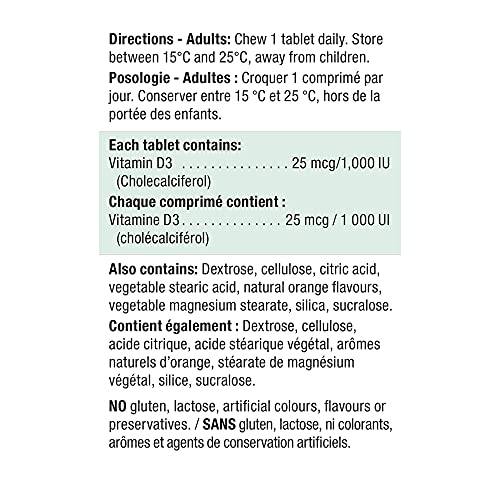 Chewable Vitamin D 1,000 IU Natural Tangy Orange - Zecoya