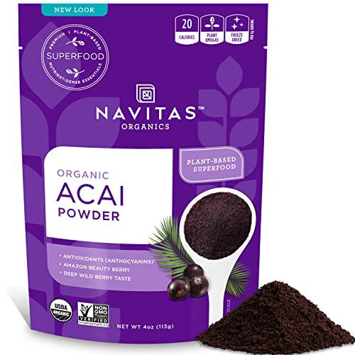 NAVITAS NATURALS Organic Acai Powder, 4-Ounce Pouches