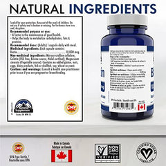 Biotin 10,000 mcg Hair Skin and Nails 90 Caps - Biotin Vitamins for Hair Skin and Nails Supplement - Maximum Potency - 3rd Party Tested - Formulated & Made in Canada