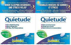 Boiron Quietude 90 tablets, Great for sleep and minor sleeping disorders (restlessness, difficulty falling asleep, nocturnal awakening, occasional sleeplessness) and nervousness (hypersensitivity, irritability). Homeopathic Medicine.