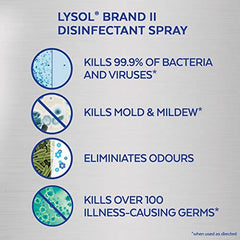 Lysol Disinfectant Spray, Crisp Linen, Disinfect and Eliminate Odours on Hard Surfaces & Fabrics - Zecoya