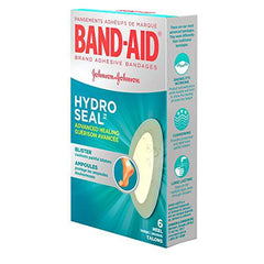 Band-Aid Hydrocolloid Bandages for Heels, Waterproof Adhesive, Hydro Seal, 6 Bandages, clear