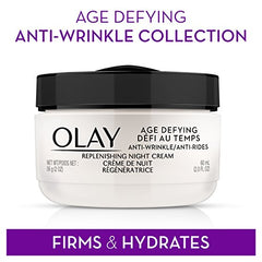 Olay Age Defying Night Face Cream, Anti-Wrinkle 2-in-1 with Face Serum with Vitamins E, Vitamin B3, Niacinamide & B5, 60 ml