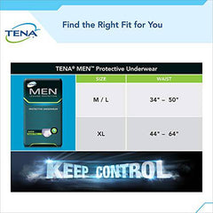 TENA Incontinence Underwear for MEN, Protective, Medium/Large, 16 Count - Zecoya