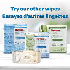 HUGGIES Refreshing Clean Scented Baby Wipes, Hypoallergenic, 3 Disposable Flip-top Packs (168 Total Wipes)