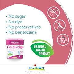 Boiron Camilia Baby Teething Relief Medicine, 30 Count (Pack of 2)