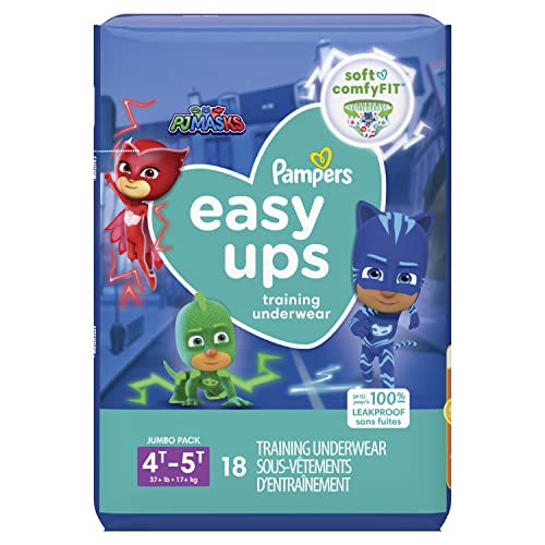 Pampers Easy Ups Training Underwear Boys 4T-5T 18 Count (Packaging May Vary)