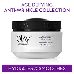 Olay Age Defying Night Face Cream, Anti-Wrinkle 2-in-1 with Face Serum with Vitamins E, Vitamin B3, Niacinamide & B5, 60 ml