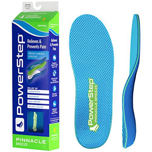 Powerstep Unisex's Pinnacle Breeze Insole, Blue/Green, Men's 16+