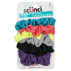 Scunci 6pc Assorted Bright scrunchies