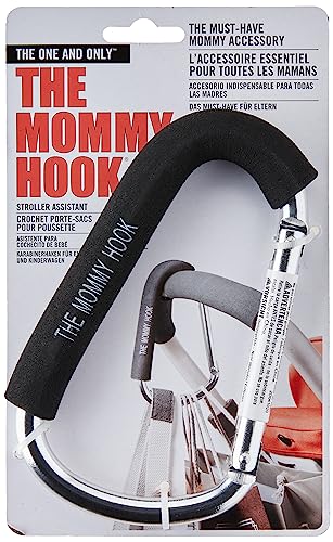 The Mommy Hook BK1006 Stroller Connectors, Silver/black, Small