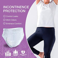 Veeda Natural Premium Incontinence Underwear for Women, Maximum Absorbency, Large Size, 24 count