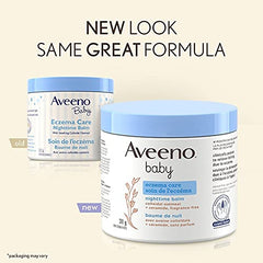 Aveeno Baby Eczema Care Nighttime Moisturizing Balm with Colloidal Oatmeal & Ceramide, Soothes & Relieves Dry, Itchy Skin from Eczema, Hypoallergenic, Fragrance- & Steroid-Free, 311 g