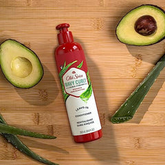 Old Spice Wavy Curly Leave-In Conditioner with Aloe & Avocado Oil, 252 mL, Red,White,Green