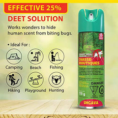 Ungava DEET 25% Insect Repellent – Mosquito & Bug Spray – 170 g