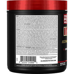 ALLMAX Nutrition - Impact Igniter Xtreme Pre Workout Powder - with Citrulline Malate, Beta - Alanine, Caffeine, Taurine, and Betaine anhydrous - Blue Raspberry - 360g