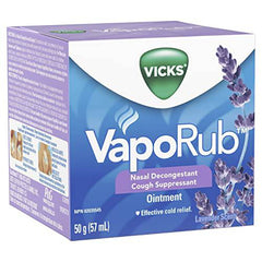 Vicks VapoRub Nasal Decongestant Cough Suppressant Ointment, Lavender Scent, 50 g