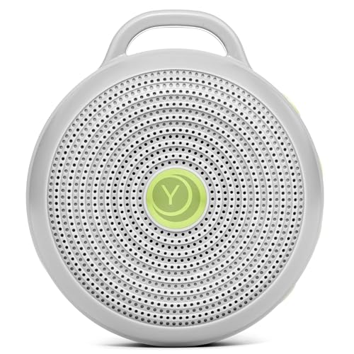 Yogasleep Hushh Portable White Noise Machine for Baby | 3 Soothing, Natural Sounds with Volume Control | Compact for On-the-Go Use & Travel | USB Rechargeable | Baby-Safe Clip & Child Lock