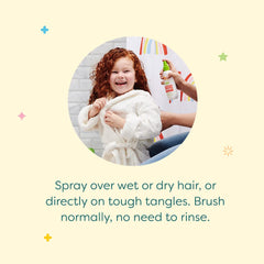 Babyganics Hair Detangler Spray for Toddlers, Detangling Formula Works on Both Wet and Dry Hair, Fresh Apricot Chamomile Mist, 177 mL Spray Bottle