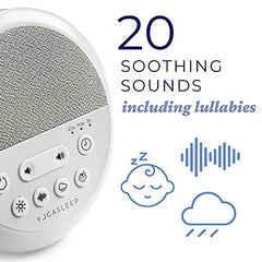 Yogasleep Nod White Noise Sound Machine, With Soft Night Light & Sleep Timer, 20 Sound Options Including Lullabies, Nature & Pink Noise, Sleep Aid For Baby & Adults, Noise Canceling For Office Privacy