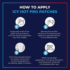 Icy Hot Pro Pain Relief Patch (5-Count Pack) - with Camphor, Menthol, & Advanced Hydrogel Technology - Fast-Acting, Targeted Relief of Muscle Ache & Joint Pain, Simple Backache, Strains, & Sprains