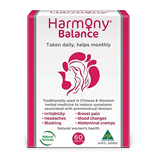 Harmony Balance, 60 Count, Natural Multi Herb Formula, Balance Hormones During Premestrual Cycle, Relieve Cramps and Bloating