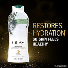 Olay Fresh Outlast Paraben Free Body Wash with Relaxing Notes of Eucalyptus and Spirulina, 650 mL