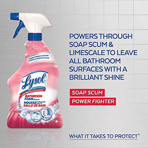 Lysol Bathroom Cleaner Spray, Bathroom Foam, Summer Fresh, 950mL, Powers Through Soap Scum - Zecoya