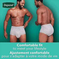 Depend Fresh Protection Adult Incontinence Underwear for Men (Formerly Depend Fit-Flex), Disposable, Maximum, Extra-Large, Grey, 15 Count