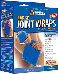 Bed Buddy Joint Wrap - Hot & Cold Therapy for Muscle Pain Relief and Joint Pain Relief - Large Heating Pad for Knee, Wrist, Elbow, Ankle, Arm or Leg, (Pack of 2)