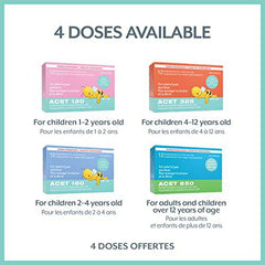 ACET Suppository for Fever & Pain 160mg - Fever Reducer Suppositories for Children (2-4 Years) - Comfortable & Safe Acetaminophen Suppository - For Rectal Use Only