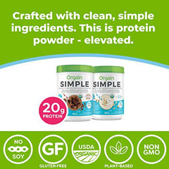 Orgain Nutrition Simple Organic Plant Protein Powder - Creamy Chocolate 1.25 LB