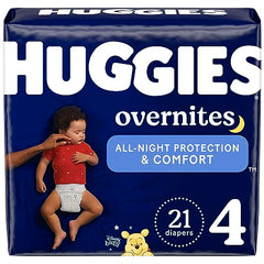 Diapers Size 4 - Huggies Overnites Night Time Disposable Diapers, 21ct, Jumbo Pack