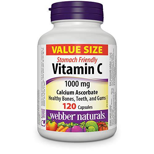 Webber Naturals®, Vitamin C Calcium Ascorbate, 1000 mg - Zecoya