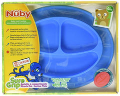 Nuby 537075BL Sure Grip Silicone Miracle Mat Section Plate, Blue