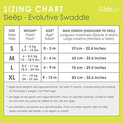 bblüv - Sleëp - Transition Zipper Swaddle Sack with Removable Sleeves -Arms Up Swaddle for Newborns and Infants Medium