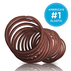 Goody Ouchless Women's Braided Elastics, Brown, (Pack of 1) 4MM for Medium Hair