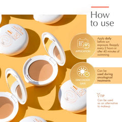 Eau Thermale Avène High Protection Tinted Compact SPF 50 Sunscreen, Honey, 0.35 oz