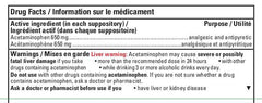 ACET Suppository for Fever & Pain 650mg - Fever Reducer Suppositories for Kids (12 & up) & Adults - Comfortable & Safe Acetaminophen Suppository - For Rectal Use Only