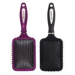 Revlon Straight & Smooth Red/Black 2 Piece Paddle Hair Brush Set