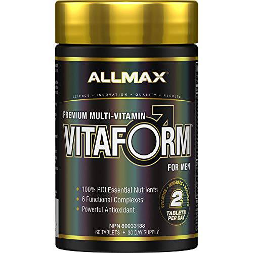 Allmax Nutrition - VITAFORM - Premium - Performance Multi-Vitamin for Men - 30-day Supply - 60 Count